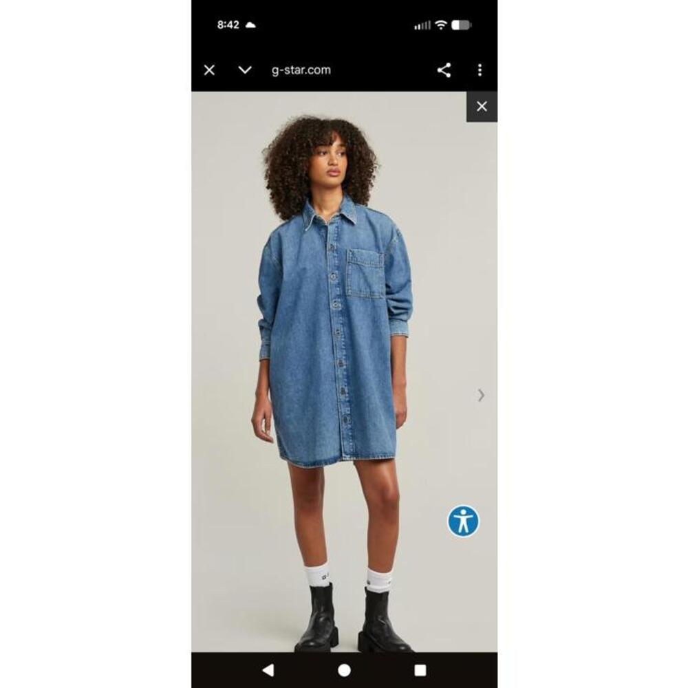 NWT G-Star Oversize Denim Dress Size Small